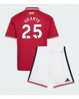 Billige Fotballdrakt Manchester United Manuel Ugarte #25 Replika Hjemmedraktsett Barn 2026-27 Kortermet (med bukser)